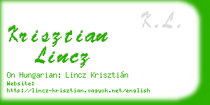 krisztian lincz business card